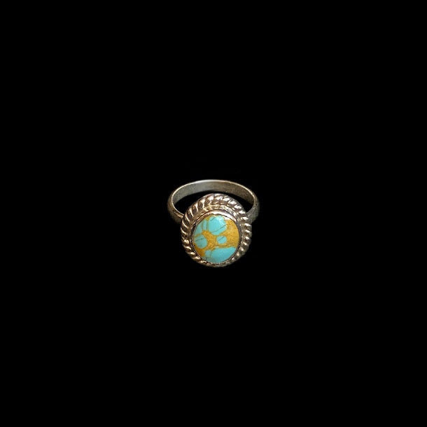 Sonoran Turquoise Single Stone Sterling Silver Artisan Ring - Regul Silver