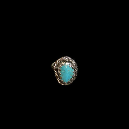 Sonoran Turquoise Handcrafted Single Stone Sterling Silver Ring - Regul Silver