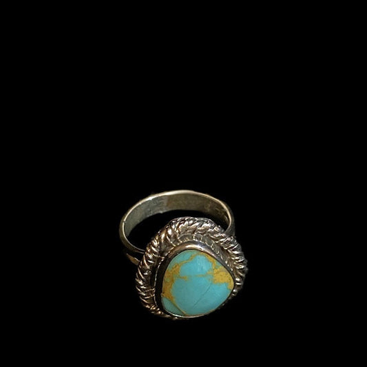 Handcrafted Sonoran Turquoise Sterling Silver Ring - Regul Silver