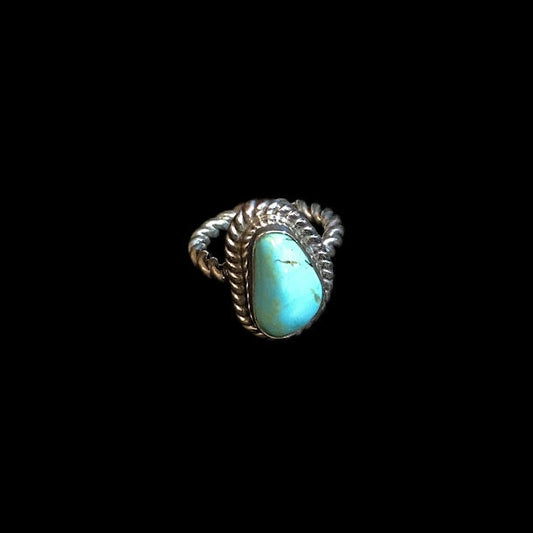 Handcrafted in Sterling Silver Single Stone Turquoise Ring - Regul Silver