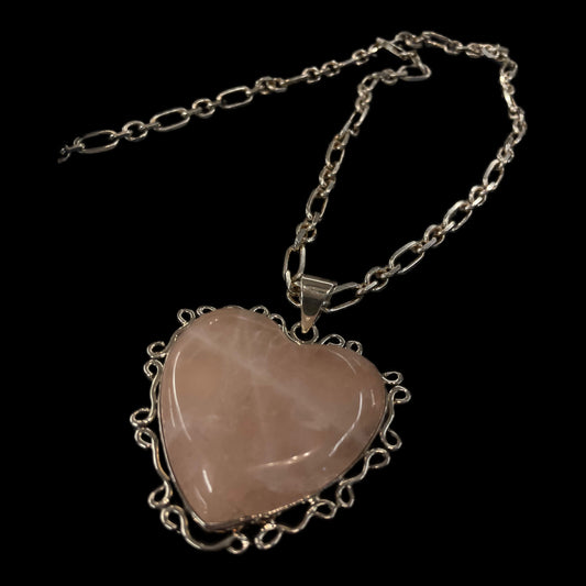 Natural Gemstone Jewelry: Rose Quartz Elegant Pendant - Regul Silver