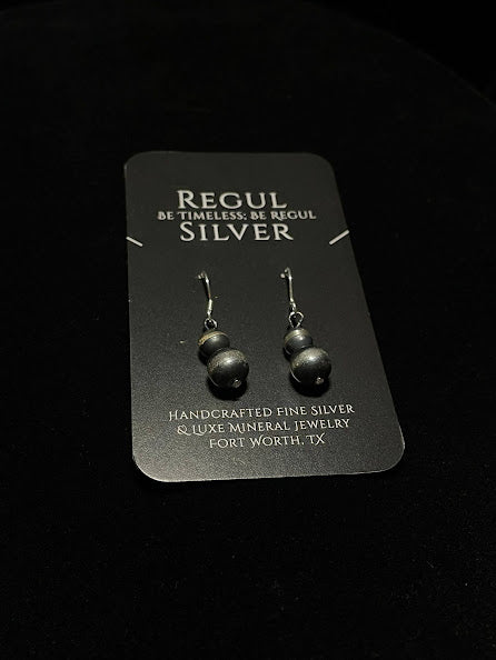 Lovely Artisan Sterling Silver Navajo Pearl Earrings - Regul Silver