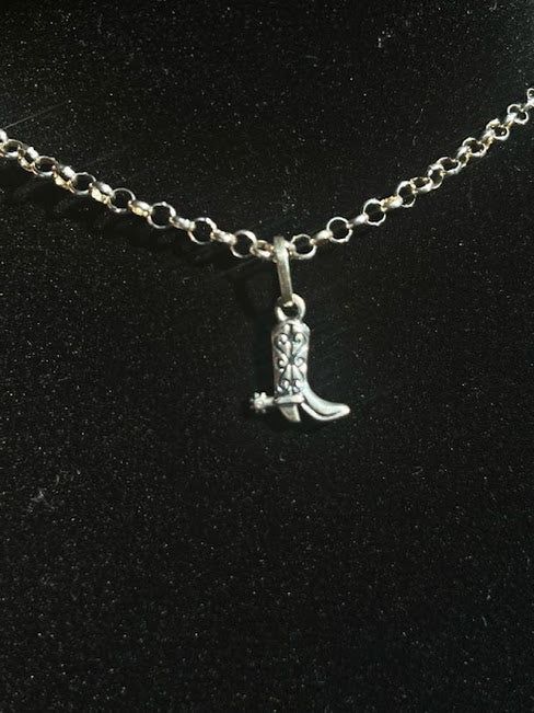 Sterling Silver Boot Pendant | Necklace - Regul Silver