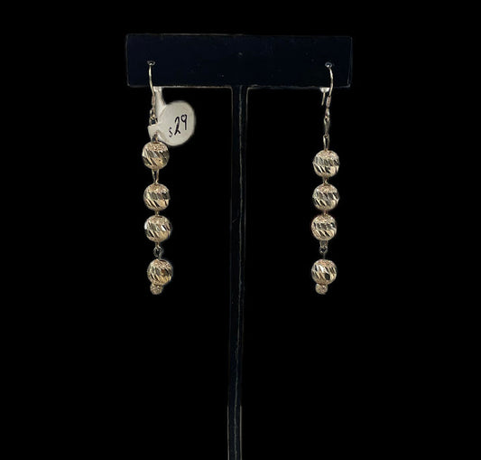 Handcrafted Sterling Silver Beaded Earrings - Regul Silver