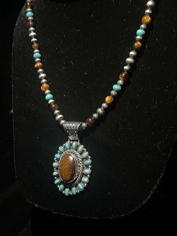 Tiger’s Eye & Turquoise Necklaces – Artisan Western Jewelry