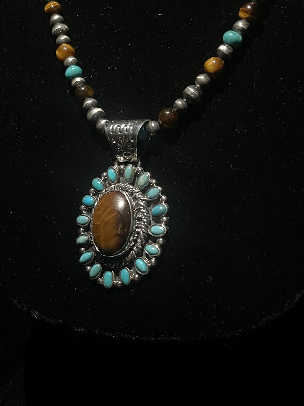 Tiger’s Eye & Turquoise Necklaces – Artisan Western Jewelry