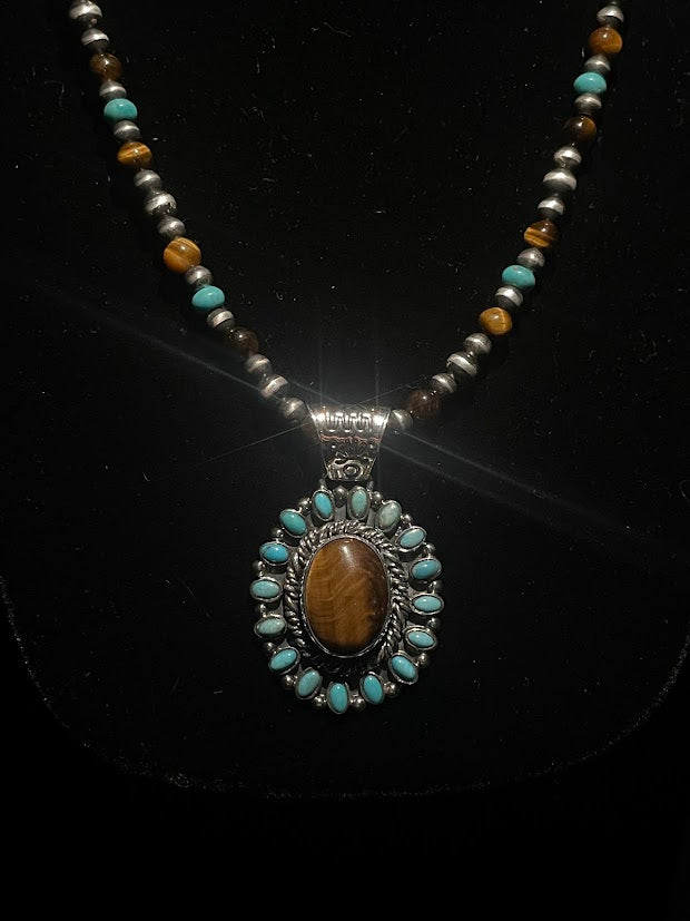 Tiger’s Eye & Turquoise Necklaces – Artisan Western Jewelry