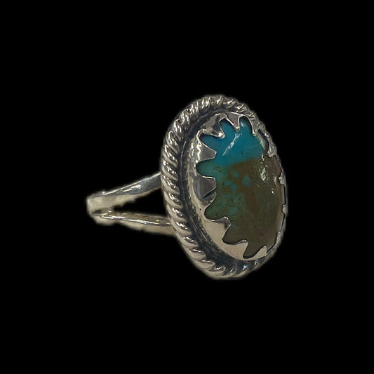 Round Sonoran Turquoise| Sterling Silver Ring - Regul Silver