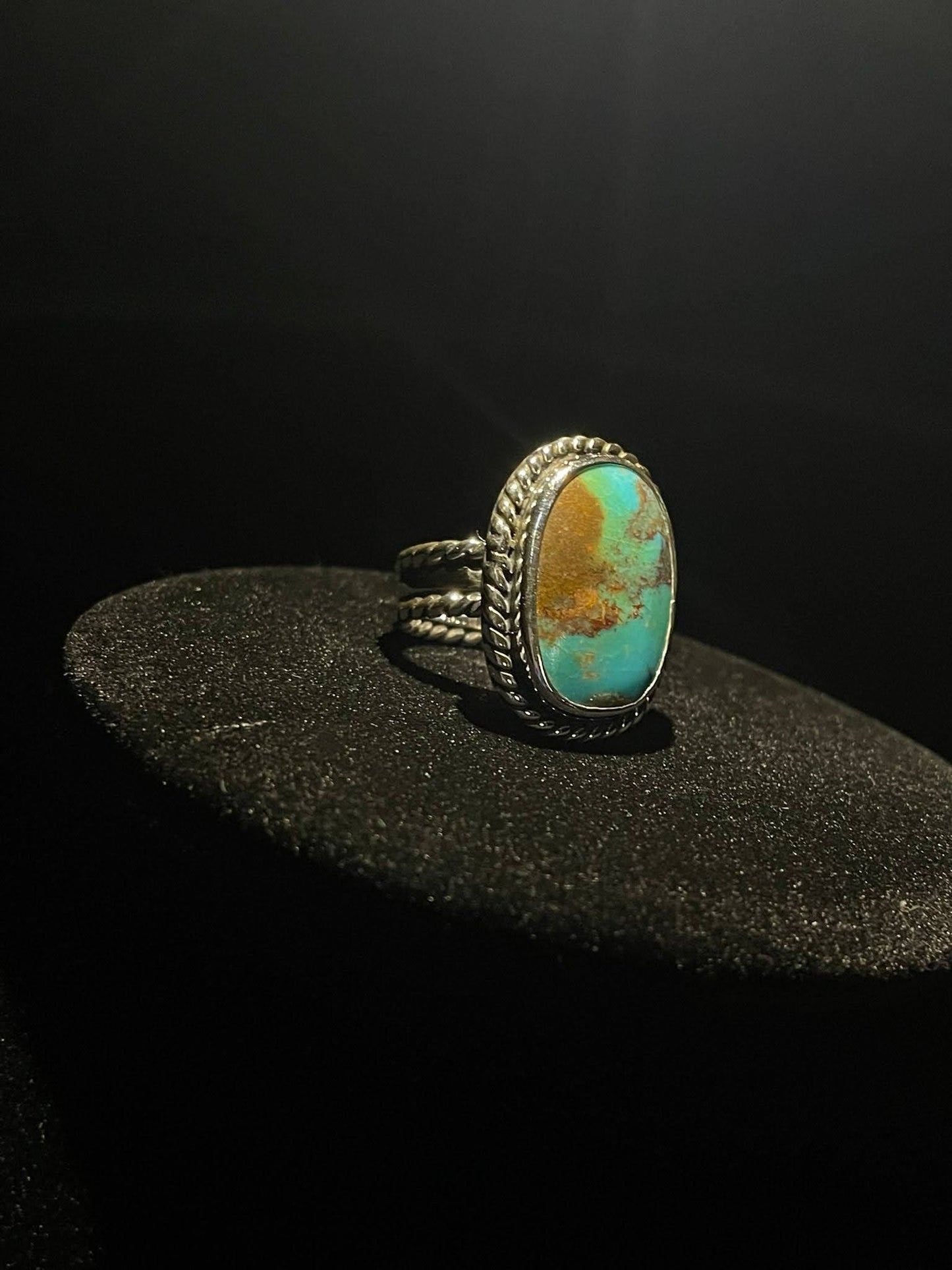 Western Sonoran Turquoise and Sterling Silver Ring