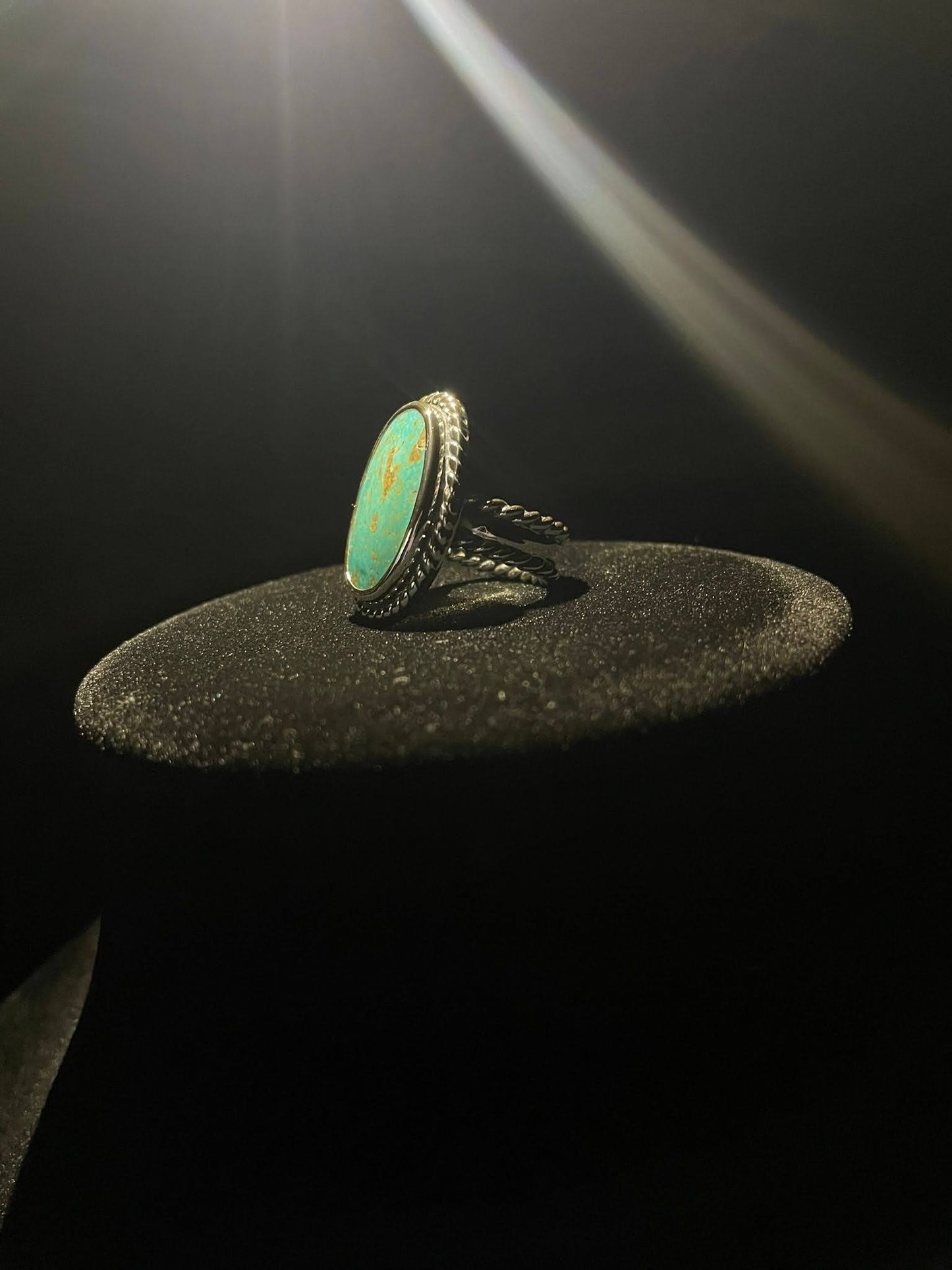 Western Sonoran Turquoise and Sterling Silver Ring - Regul Silver