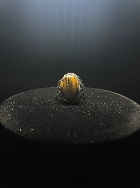 Western Style Tigers Eye Rings| Firebird - Regul Silver