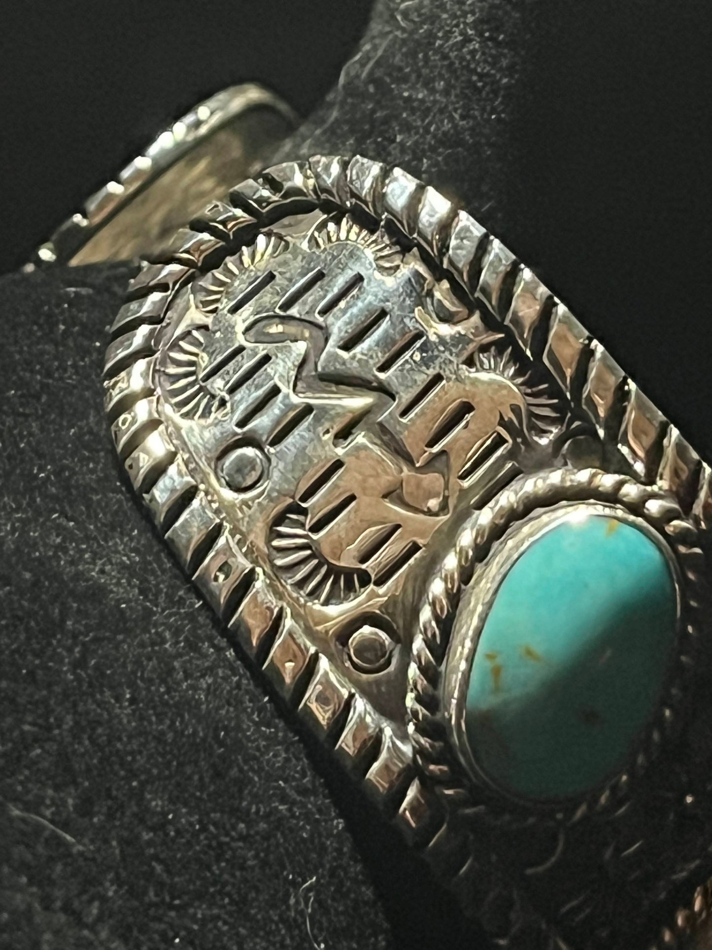 Western Style Sterling Silver Cuff Bracelets | Real Turquoise - Regul Silver