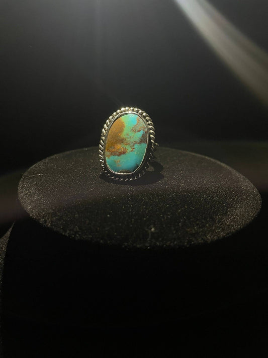 Western Sonoran Turquoise and Sterling Silver Ring - Regul Silver