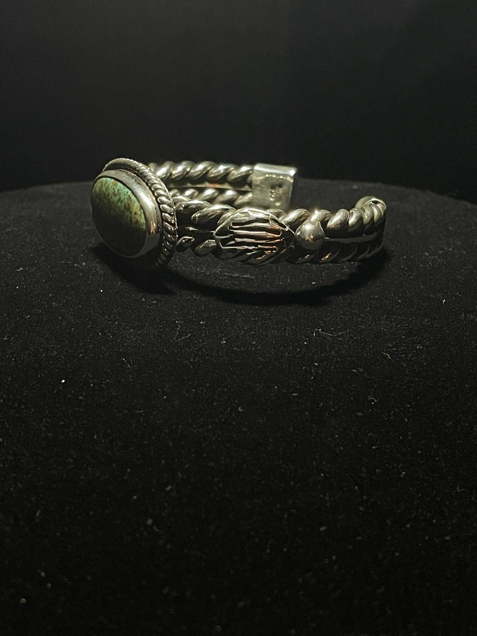 Unisex Cuff Bracelet | Genuine Sonoran Turquoise -Sterling Silver - Regul Silver