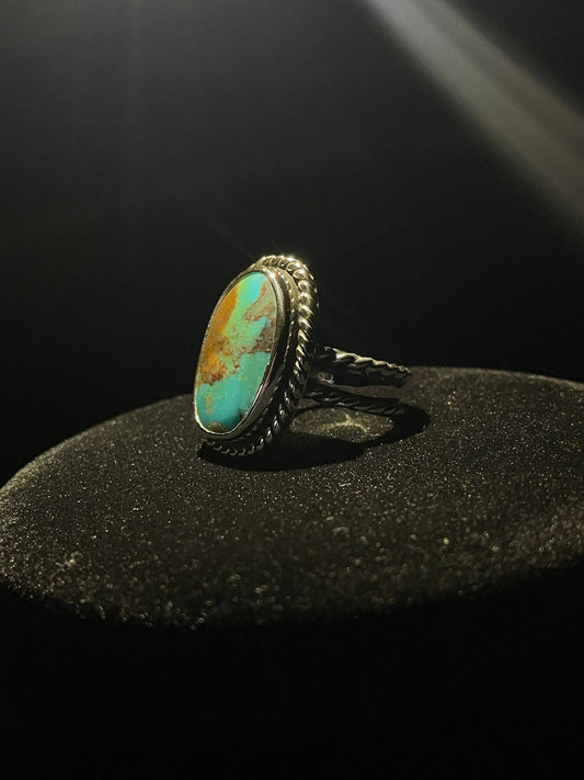 Western Sonoran Turquoise and Sterling Silver Ring - Regul Silver