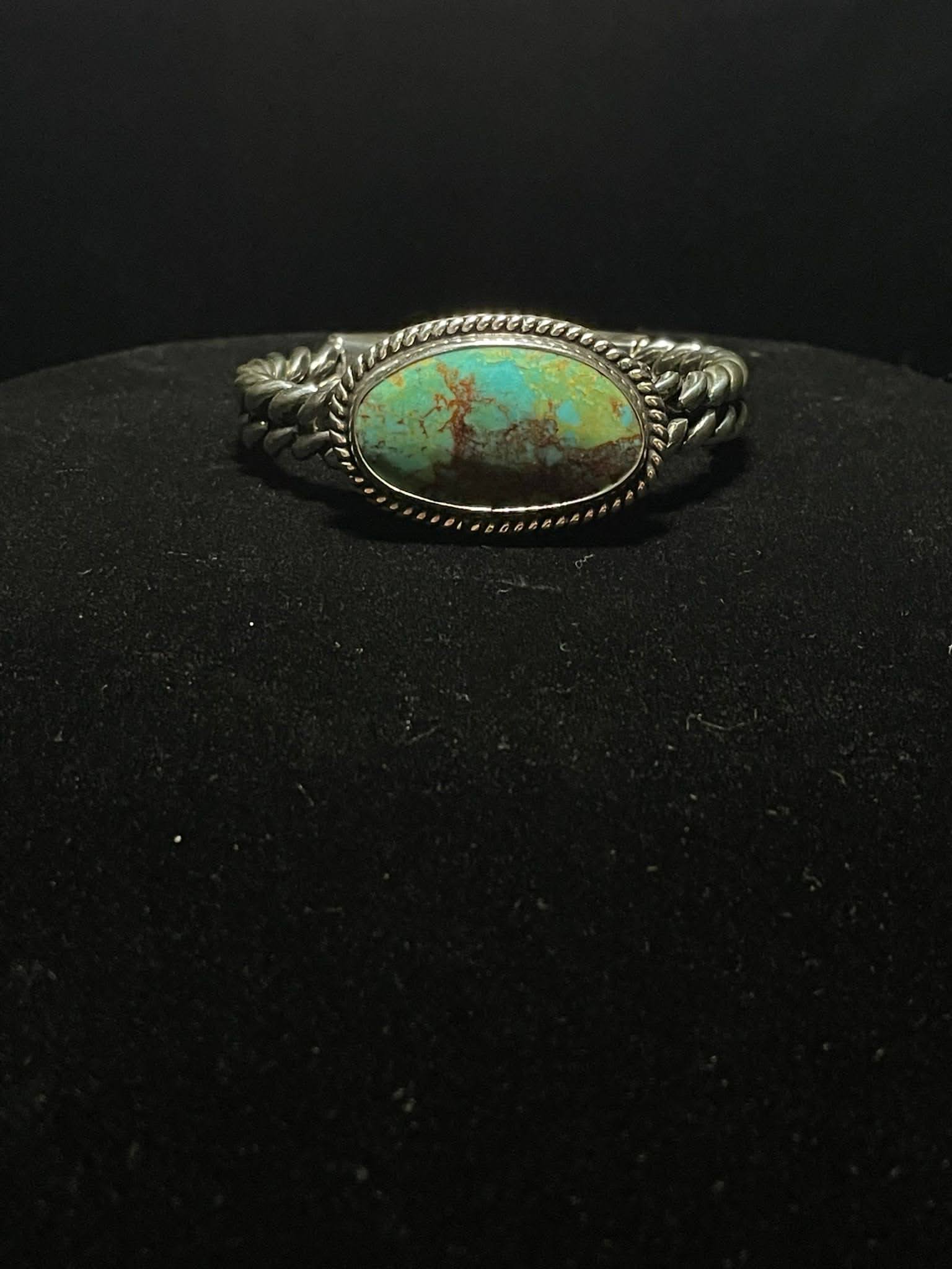 Unisex Cuff Bracelet | Genuine Sonoran Turquoise -Sterling Silver - Regul Silver