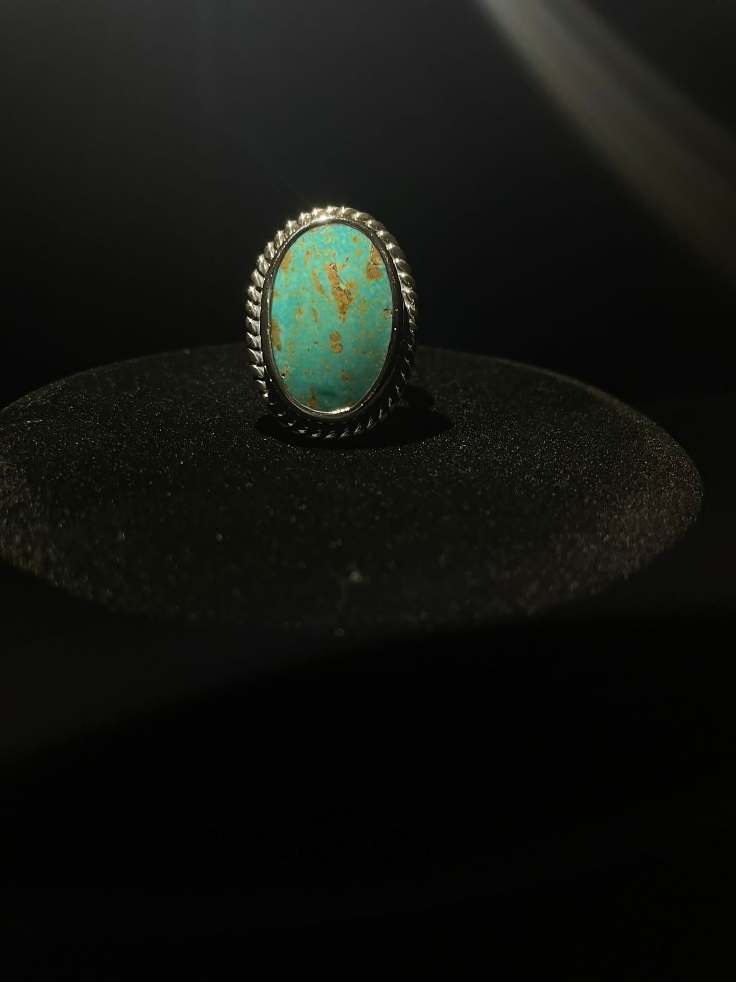 Western Sonoran Turquoise and Sterling Silver Ring - Regul Silver