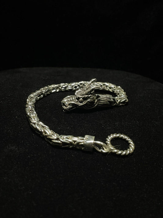 Dragons Reign | Luxurious Sterling Silver Men's Bracelet - Regul Silver